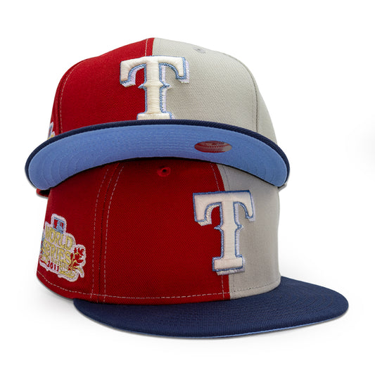 Texas Rangers "TODOROKI" Exclusive New Era 59FIFTY Fitted Hat - Scarlet/Silver/Oceanside Icy