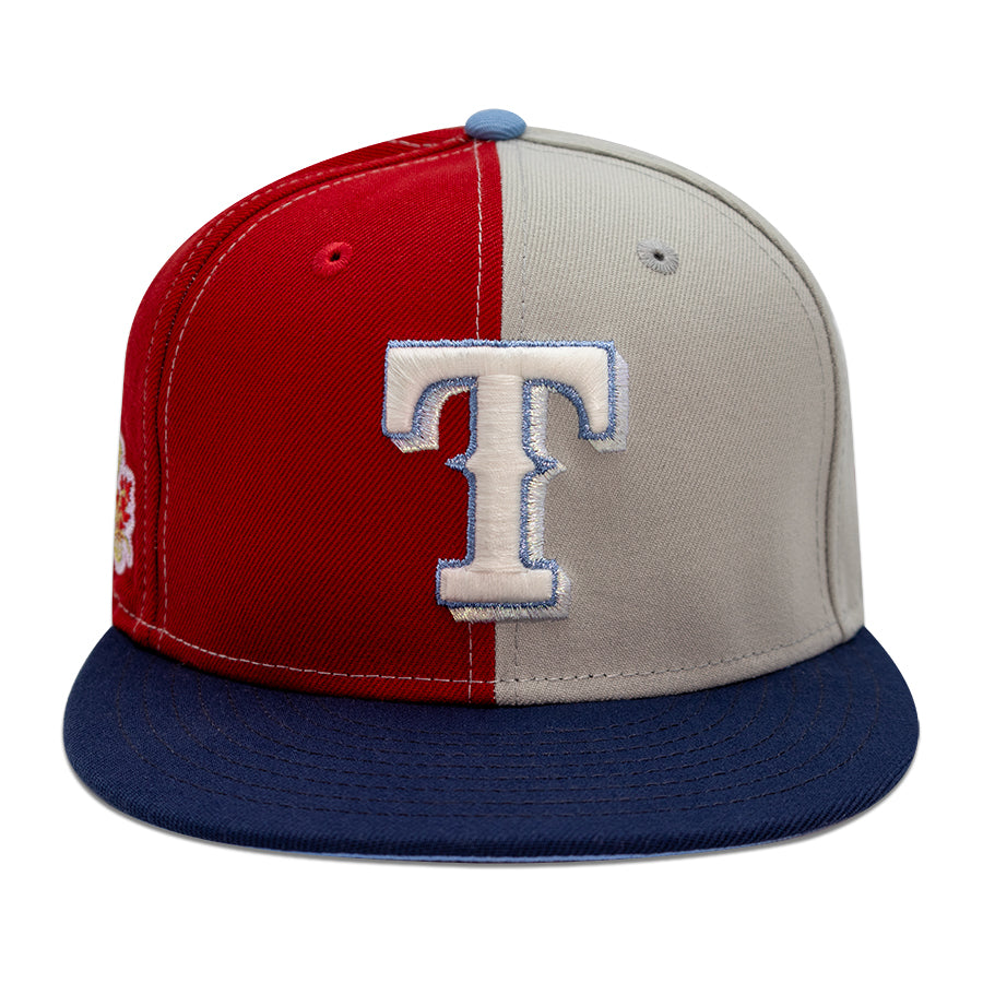 Texas Rangers "TODOROKI" Exclusive New Era 59FIFTY Fitted Hat - Scarlet/Silver/Oceanside Icy
