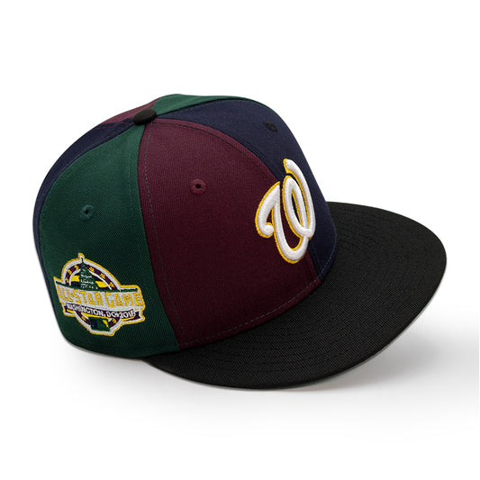 Washington Nationals "HORSE POWER" Exclusive Pinwheel New Era 59FIFTY Fitted Hat - Navy/Maroon/Dark Green/Black