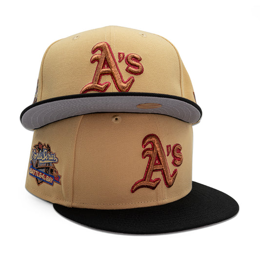Oakland Athletics "PORTGAS D ACE" Exclusive New Era 59FIFTY Fitted Hat - Pecan/Black