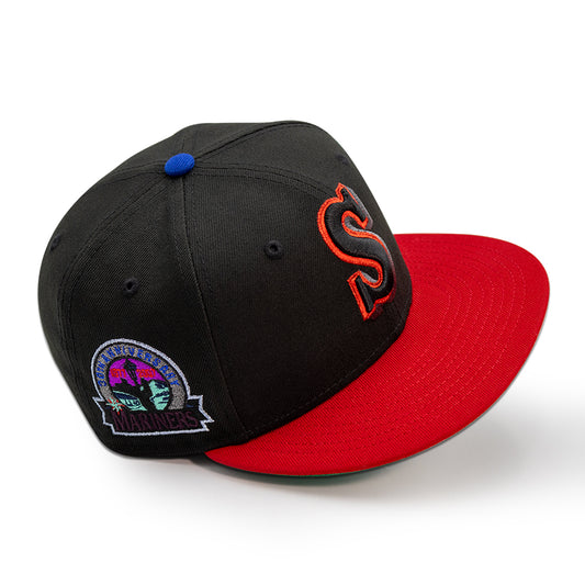 Seattle Mariners "STRANGER THINGS 1.5" Exclusive New Era 59Fifty Fitted Hat - Black/Scarlet