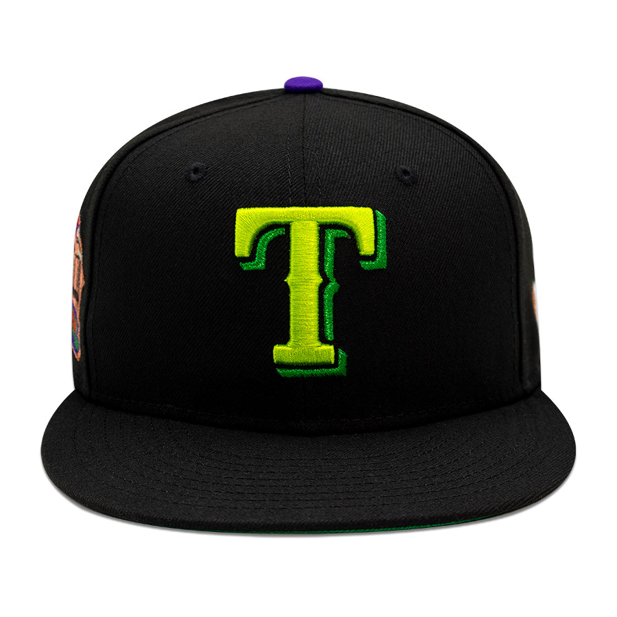 Texas Rangers "TREEHOUSE OF HORROR" Exclusive New Era 59Fifty Fitted Hat - Black