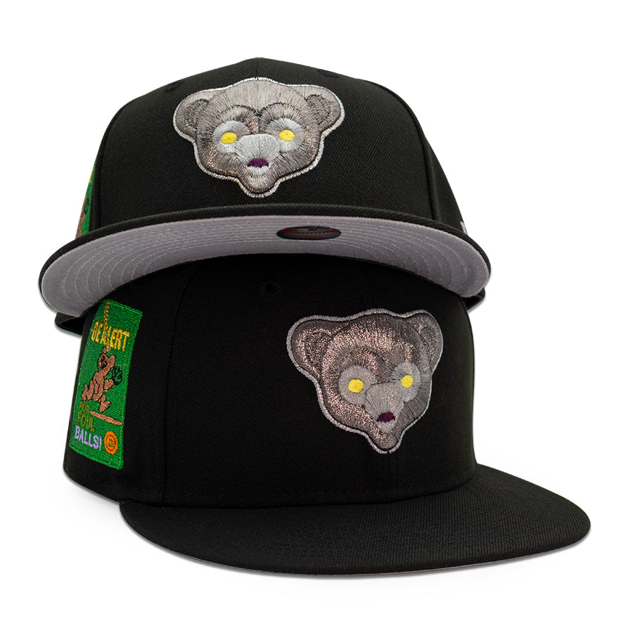 Chicago Cubs "BEAR NECESSITIES" Exclusive New Era 59Fifty Fitted Hat - Black