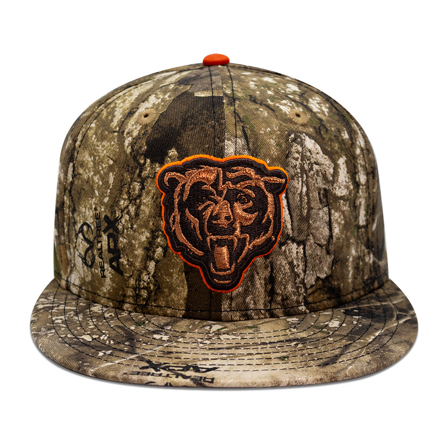Chicago Bears "The Claw" Exclusive New Era 59Fifty Fitted Hat - Apx Real Tree