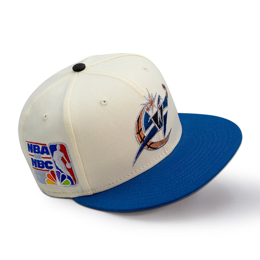 Washington Wizards "COLLEGE BLUE WIZARDS" Exclusive New Era 59Fifty Fitted Hat - Chrome/Seashore
