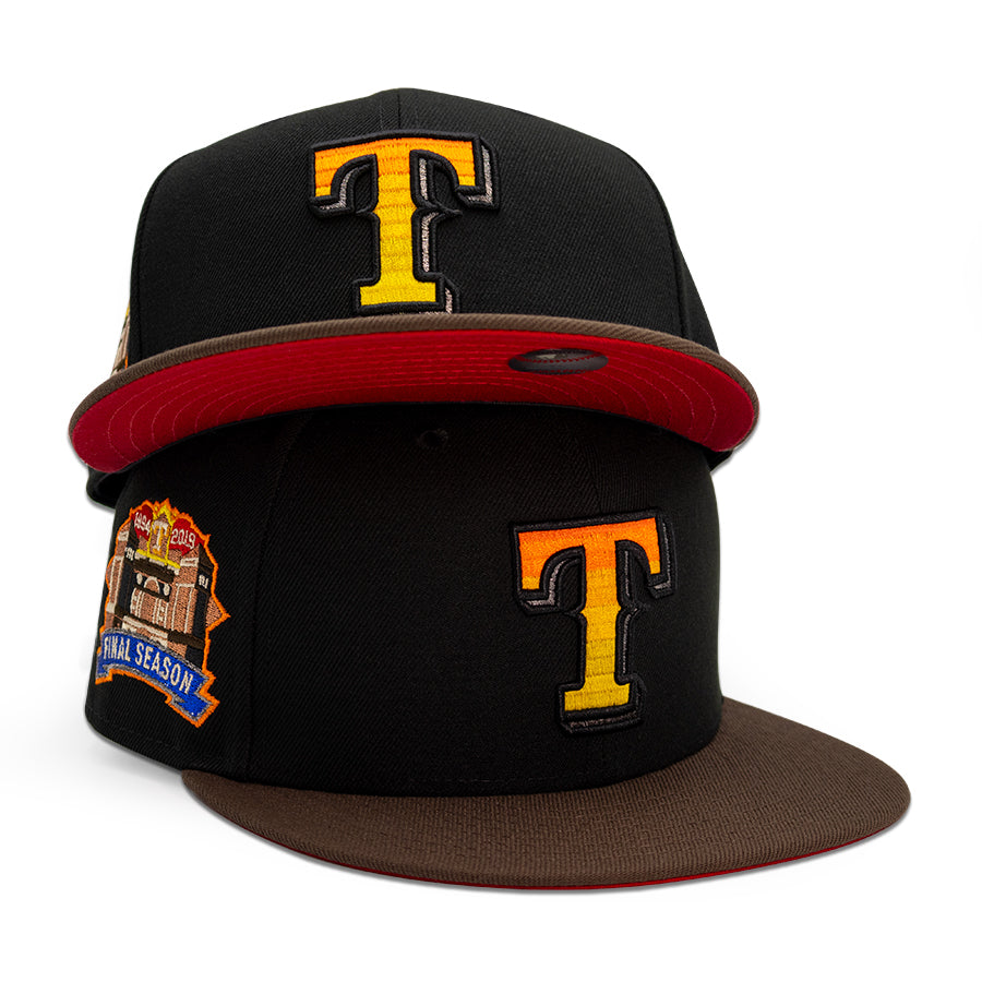 Texas Rangers "TREMBLE" Exclusive New Era 59Fifty Fitted Hat - Black/Walnut