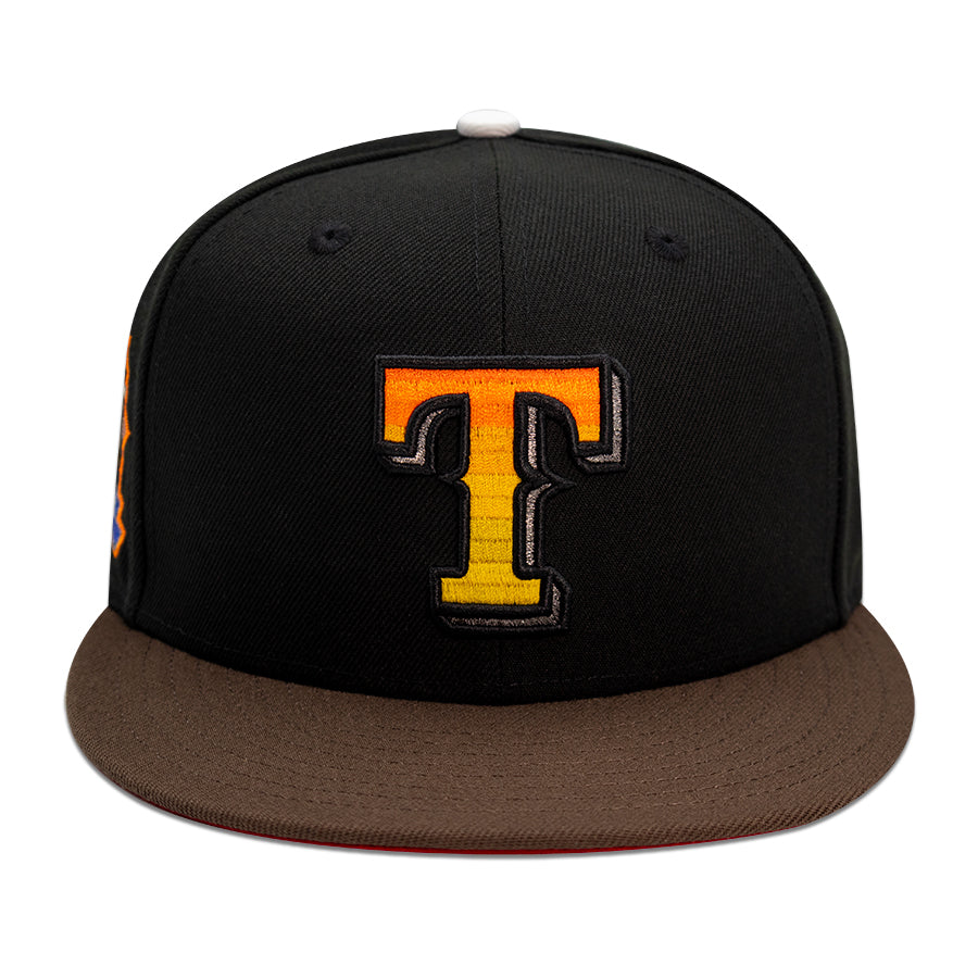 Texas Rangers "TREMBLE" Exclusive New Era 59Fifty Fitted Hat - Black/Walnut