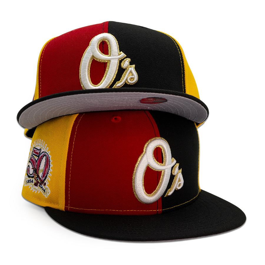 Baltimore Orioles "BAKIN O's" Pinwheel Exclusive New Era 59Fifty Fitted Hat - Black/Scarlet/A-Gold