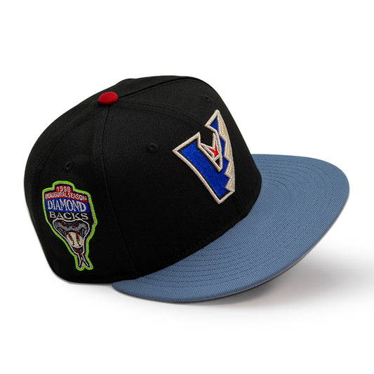 Arizona Diamondbacks "VIOLATOR VBACKS" Exclusive New Era 59Fifty Fitted Hat - Black/Faded Blue