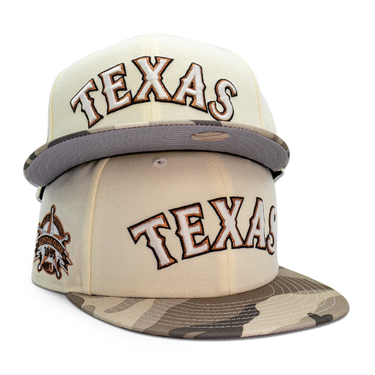 Texas Rangers "TEXAS SANDSTORM" Exclusive New Era 59Fifty Fitted Hat - Chrome/Camo Chrome