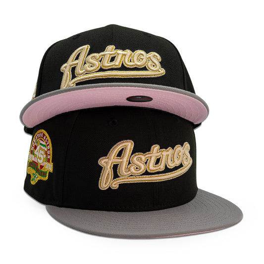Houston Astros "GOLDEN TOUCH" Exclusive New Era 59Fifty Fitted Hat - Black/Graphite