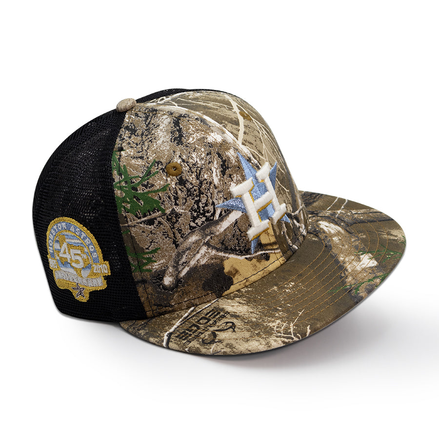 Houston Astros "THE OUTLAW" Exclusive New Era 59Fifty Fitted Hat - Real Tree Trucker