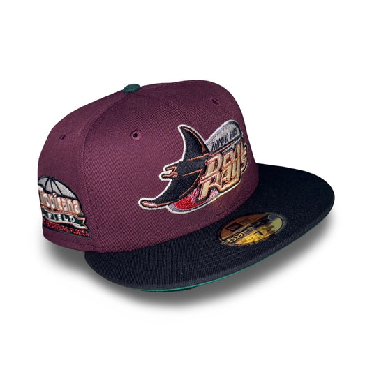 Tampa Bay Devils Rays "DEVILS KEEP" Exclusive New Era 59Fifty Fitted Hat - Maroon/Black