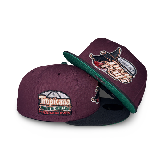 Tampa Bay Devils Rays "DEVILS KEEP" Exclusive New Era 59Fifty Fitted Hat - Maroon/Black