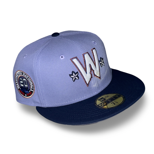 Washington Nationals "CITY BLOOM" Exclusive New Era 59Fifty Fitted Hat - Lavender/Ocean Blue
