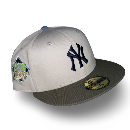 New York Yankees "NON-FICTION" Exclusive New Era 59Fifty Fitted Hat - Stone/New Olive/Pink UV