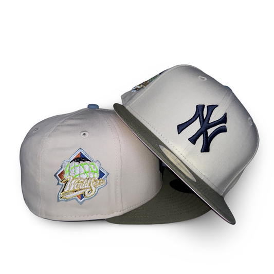 New York Yankees "NON-FICTION" Exclusive New Era 59Fifty Fitted Hat - Stone/New Olive/Pink UV