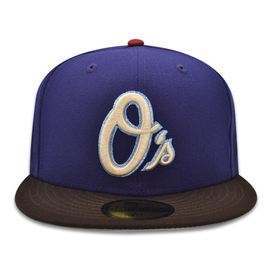 🚨PRE-ORDER ONLY🚨SHIPPING MID TO LATE MAY 2024! Baltimore Orioles 50th Anniversary New Era 59Fifty Fitted Hat - Purple/Burntwood/Green UV