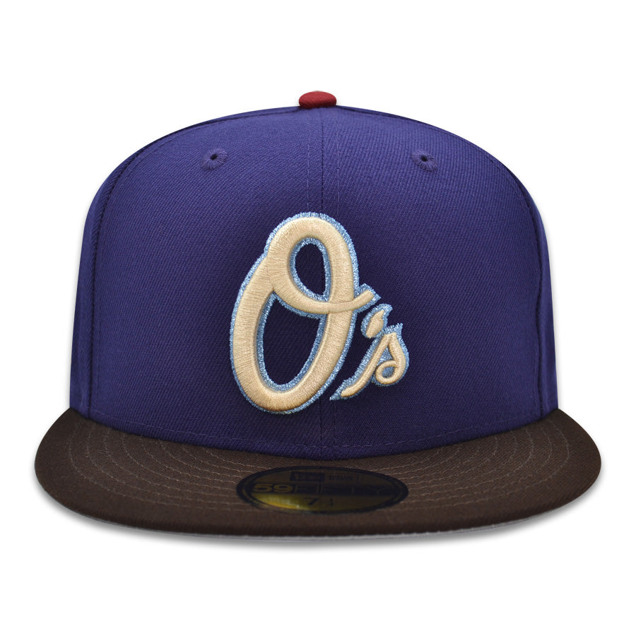 Baltimore Orioles 50th Anniversary New Era 59Fifty Fitted Hat - Purple/Burntwood