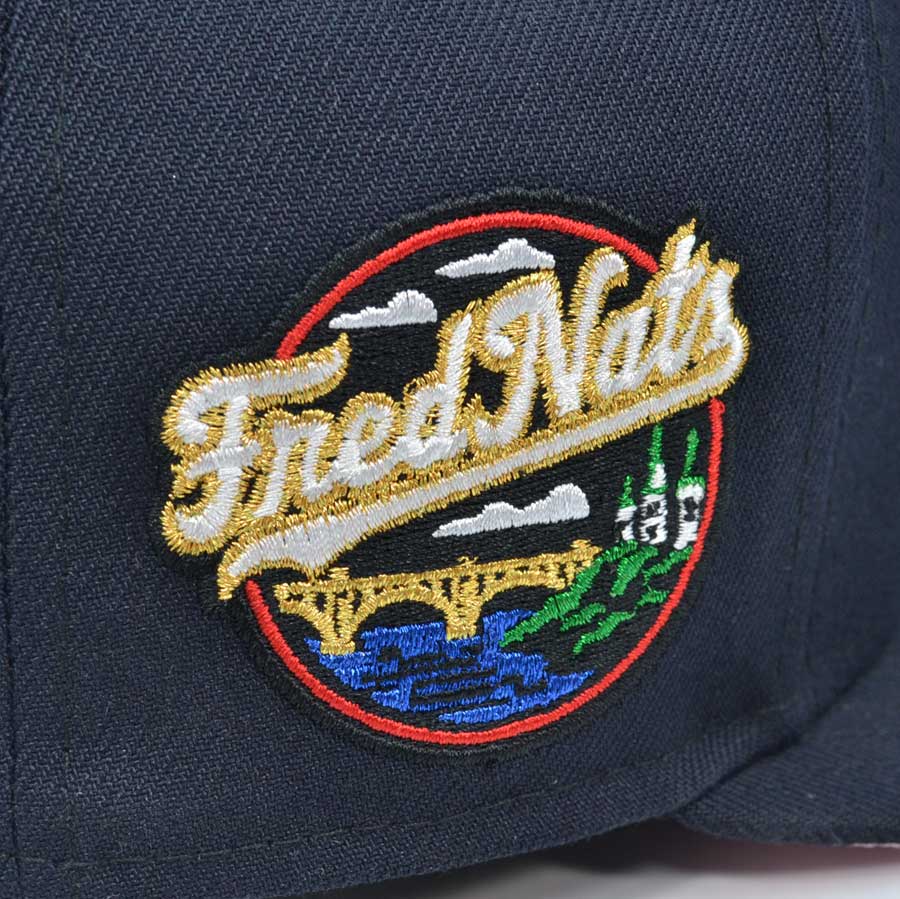 Fredericksburg Nationals MILB Exclusive New Era 59Fifty Fitted Hat - Navy/Pinky UV