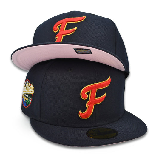 Fredericksburg Nationals MILB Exclusive New Era 59Fifty Fitted Hat - Navy/Pinky UV