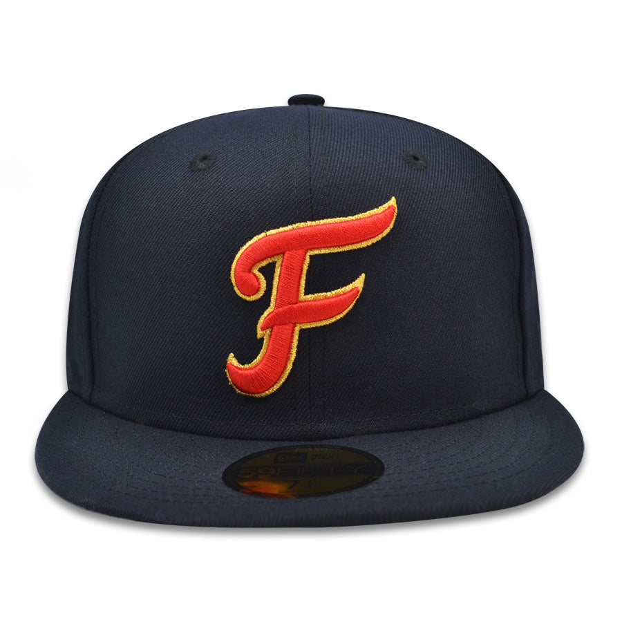 Fredericksburg Nationals MILB Exclusive New Era 59Fifty Fitted Hat - Navy/Pinky UV