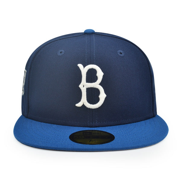 Brooklyn Dodgers Jackie Robinson 50th ANNIVERSARY Exclusive New Era 59Fifty Fitted Hat - Ocean Blue/Seashore
