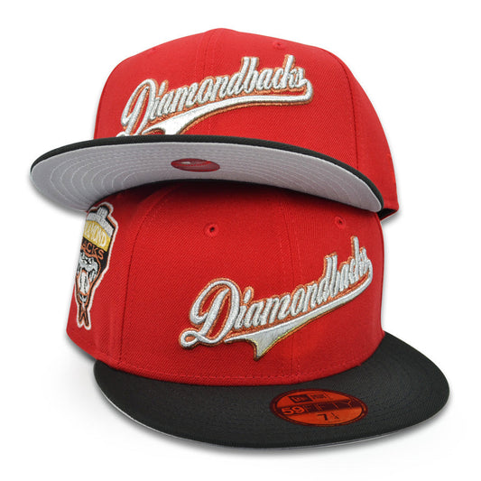 Arizona Diamondbacks 1998 INAUGURATION Exclusive New Era 59Fifty Fitted Hat - Red/Black
