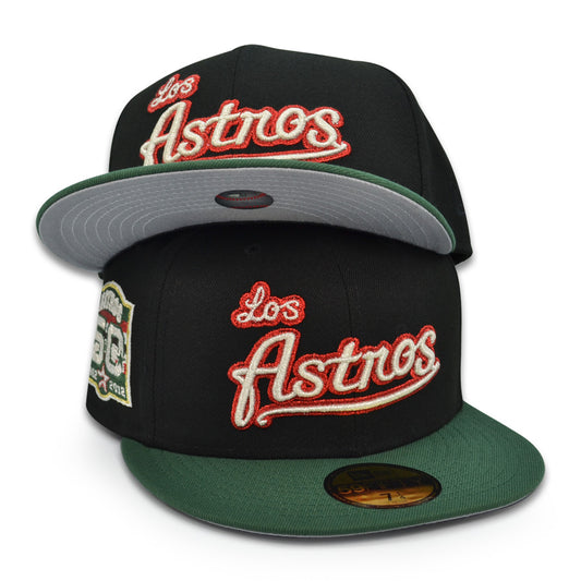 Houston Los Astros 50th Anniversary Exclusive New Era 59Fifty Fitted Hat - Black/Green