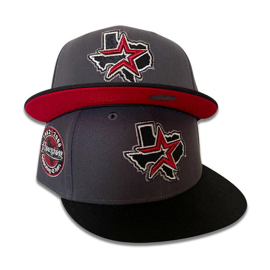 Houston Astros "THE ROCK" Exclusive New Era 59Fifty Fitted Hat - Graphite/Black