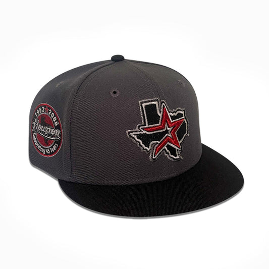 Houston Astros "THE ROCK" Exclusive New Era 59Fifty Fitted Hat - Graphite/Black