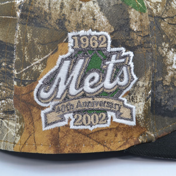 New York Mets 40th ANNIVERSARY Exclusive New Era 59Fifty Fitted Hat - Real Tree Camo/Black