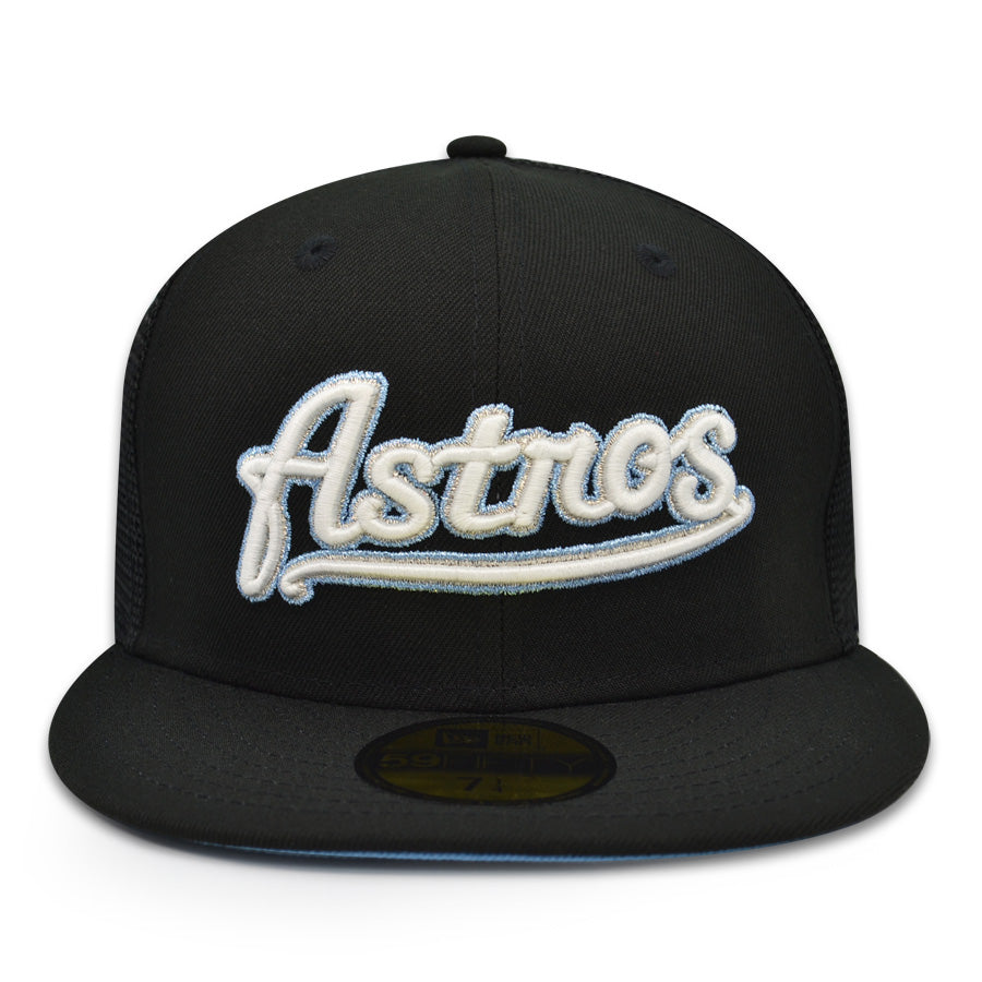Houston Astros ICY TRUCKER Exclusive New Era 59Fifty Fitted Hat - Black/Icy UV