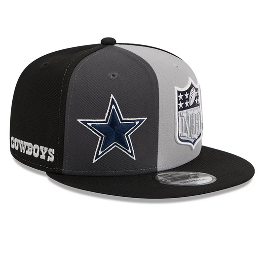 Dallas Cowboys New Era 2023 NFL Alternate Sideline 9FIFTY Snapback Hat - Black/Gray