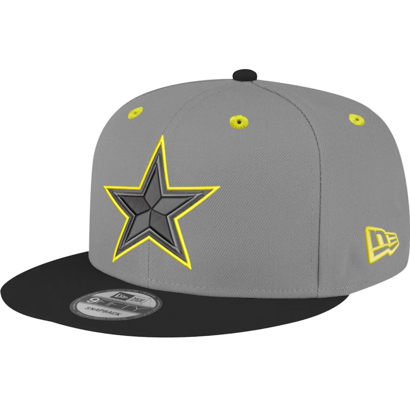 Dallas Cowboys New Era VOLT 9Fifty Snapback Hat - Gray/Black/Volt