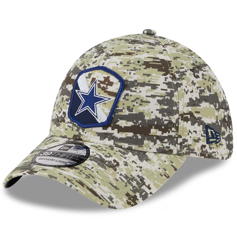 Dallas Cowboys New Era 2023 Salute To Service 39THIRTY Flex Hat - Camo