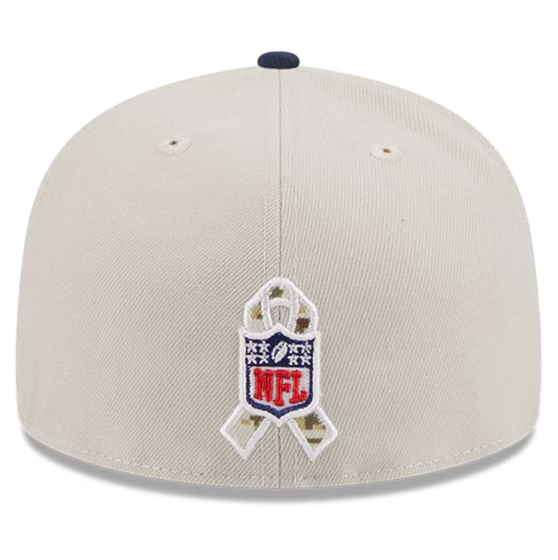 Dallas Cowboys New Era 2023 Salute To Service 59FIFTY Fitted Hat - Stone/Navy