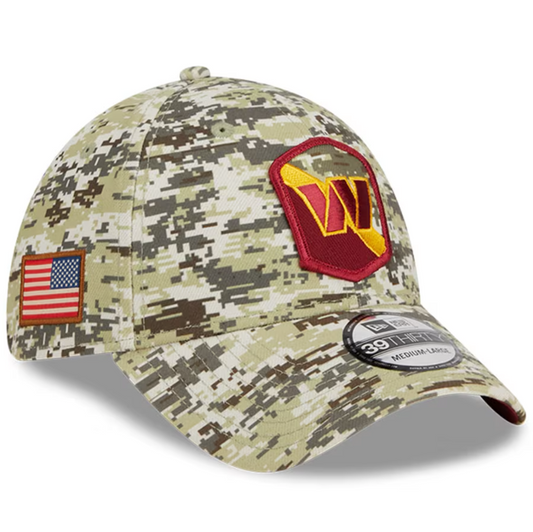 Washington Commanders New Era 2023 Salute To Service 39THIRTY Flex Hat - Camo