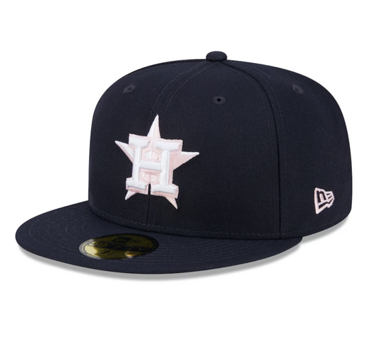 Houston Astros New Era 2024 Mother's Day On-Field 59FIFTY Fitted Hat - Navy/Pink