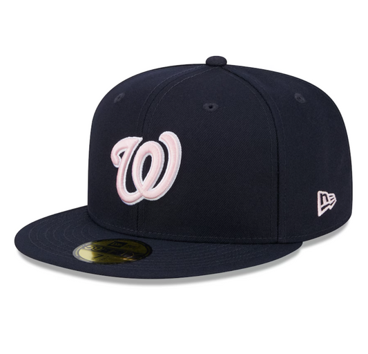 Washington Nationals New Era 2024 Mother's Day On-Field 59FIFTY Fitted Hat - Navy/PInk