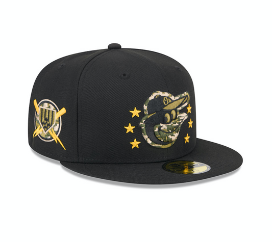 Baltimore Orioles New Era 2024 Armed Forces Day On-Field 59FIFTY Fitted Hat - Black