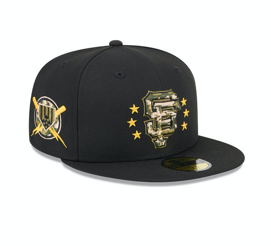 San Francisco Giants New Era 2024 Armed Forces Day On-Field 59FIFTY Fitted Hat - Black