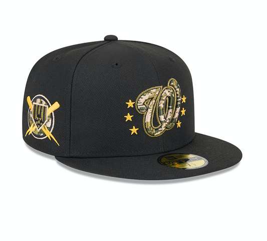 Washington Nationals New Era 2024 Armed Forces Day On-Field 59FIFTY Fitted Hat - Black