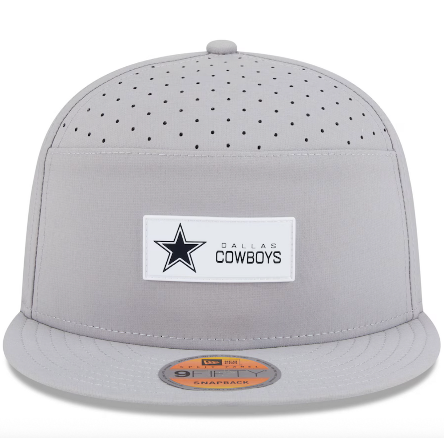 Dallas Cowboys New Era 2025 Sideline Split Panel 9FIFTY Snapback Hat - Gray