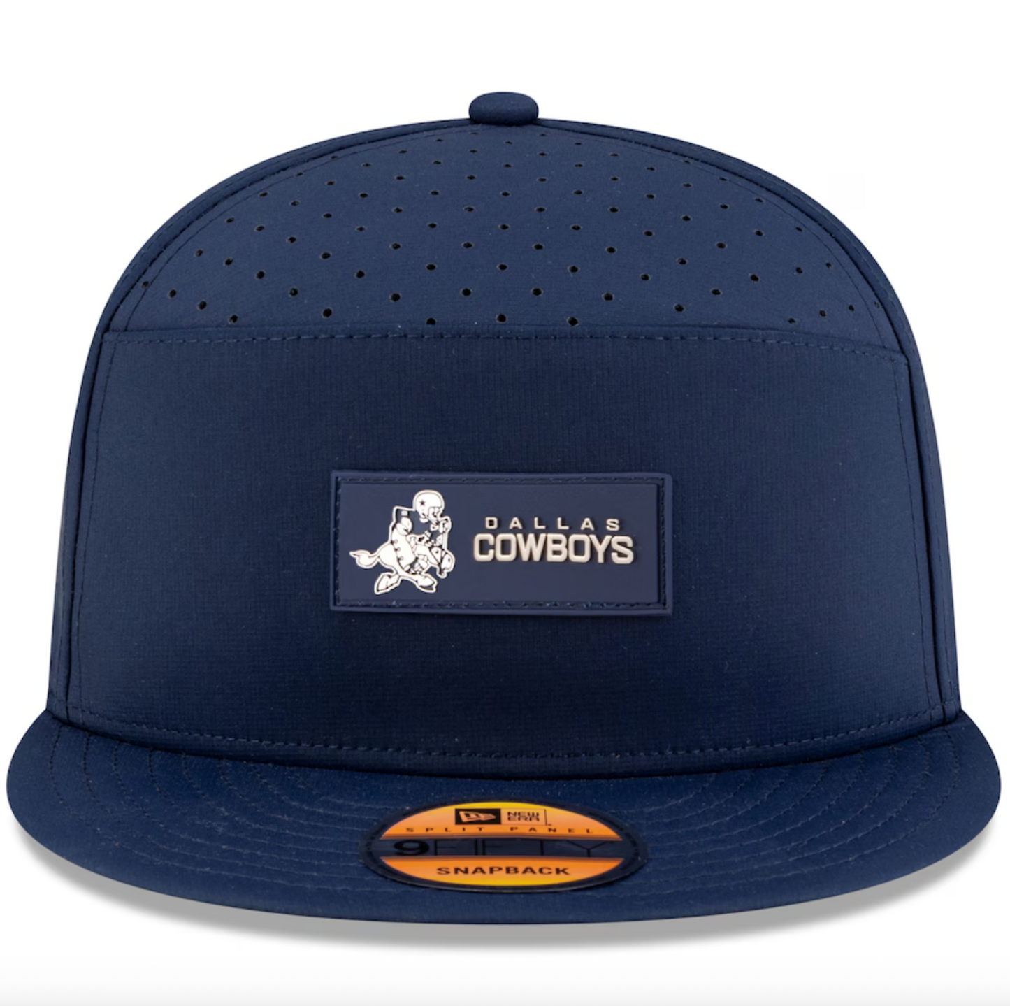 Dallas Cowboys New Era 2025 Sideline Throwback Split Panel 9FIFTY Snapback Hat - Navy