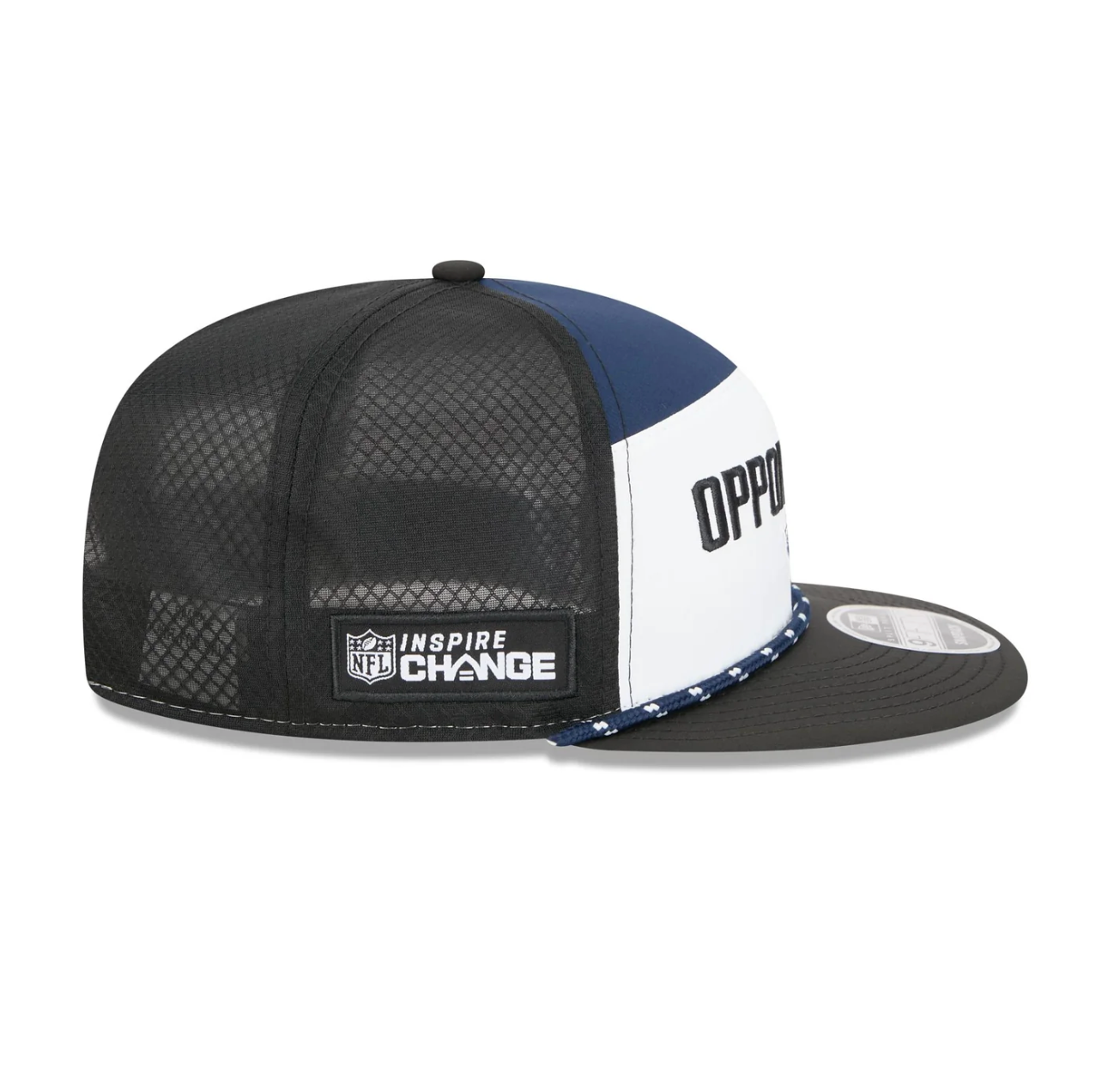 Dallas Cowboys New Era 2025 Inspire Change Split Panel 9FIFTY Snapback Hat - White/Black/Navy
