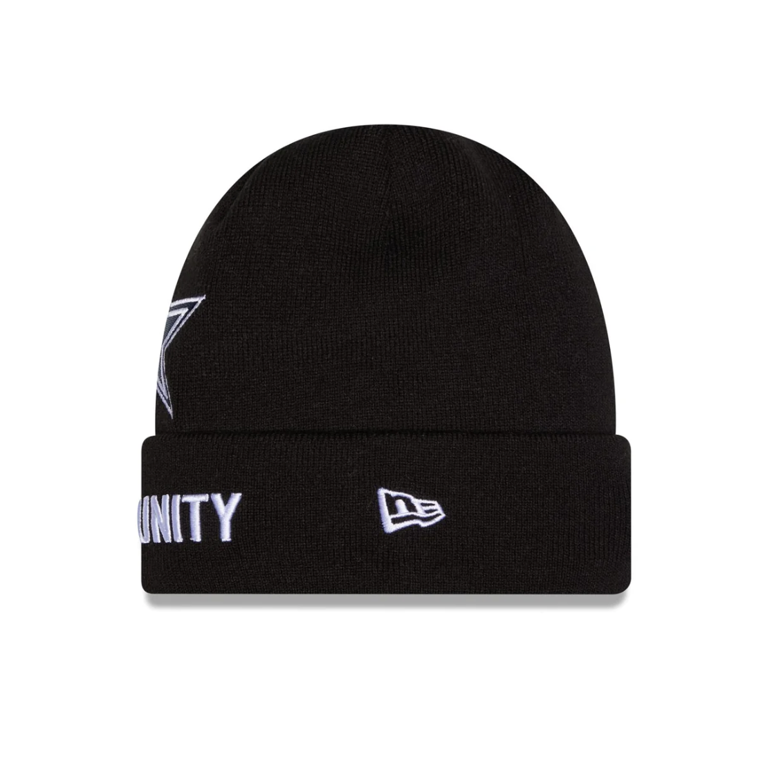 Dallas Cowboys New Era 2025 NFL Sideline Sport Cuffed Pom Knit Hat - Black/Navy