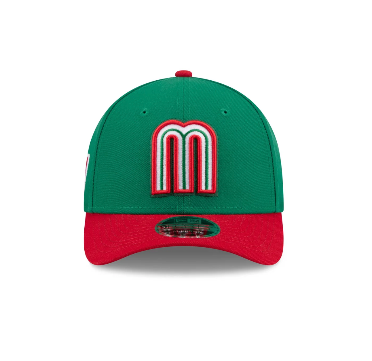 MEXICO Baseball New Era 2026 World Baseball Classic 9Forty Curved Adjustable Hat - Green/Red