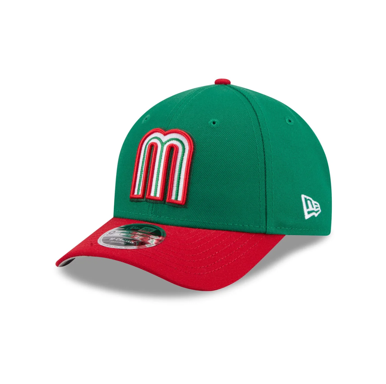 MEXICO Baseball New Era 2026 World Baseball Classic 9Forty Curved Adjustable Hat - Green/Red