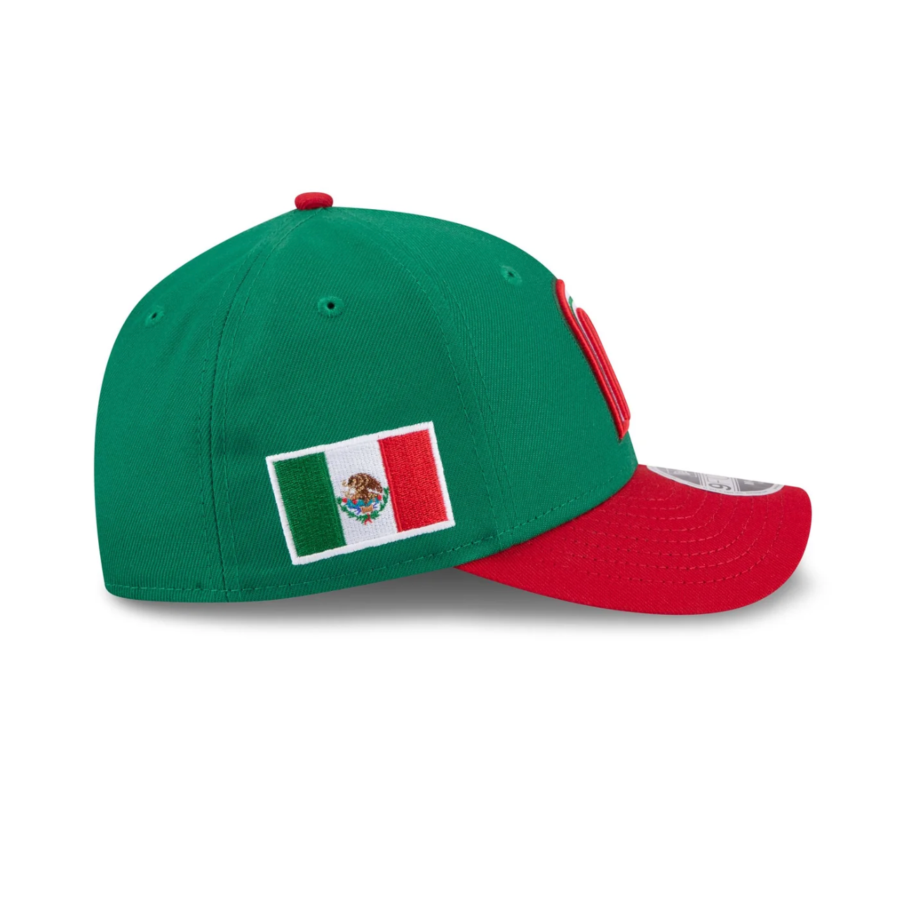 MEXICO Baseball New Era 2026 World Baseball Classic 9Forty Curved Adjustable Hat - Green/Red